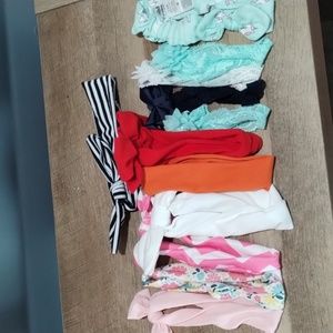 Set of 12 baby girl head wraps